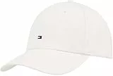 Tommy Hilfiger Casquette Homme Flag Cotton 6 Panel avec Logo, Blanc (Ivory Silk), Taille Unique