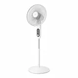 Philips Ventilateur sur pied Série 1000 - Puissant et silencieux, 38 dB, Hauteur réglable, Inclinable et rotatif, Minuterie, Blanc (CX1220/00)