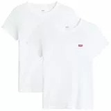 Levi's 2pack Essential SS Tee, Lot de 2 t-Shirts White + &, L Femmes