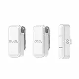 RØDE Wireless Micro - Microphone sans Fil Compact, Deux micros avec étui de Charge pour la création de Contenu sur Smartphone - Lightning, Blanc