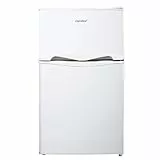 COMFEE' RCT87WH2(E) Réfrigérateur Congélateur Sous Plan, Petit Réfrigérateur Congélateur 87L avec Éclairage, Étagères Amovibles, Thermostats Réglables, Portes Réversibles, Blanc [Classe Énergétique E]