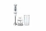 Braun MultiQuick 5 Vario MQ5220WH, Mixeur Plongeant, Mini Hachoir, Verre Doseur, Anti-Éclaboussure
