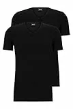 BOSS Lot de 2 t-Shirts Modernes, Noir 1, L Homme