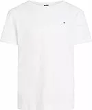 Tommy Hilfiger T-Shirt Manches Courtes Garçon Col Ras-du-Cou, Blanc (Bright White), 10 Ans