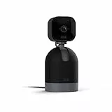 Blink Mini Pan-Tilt Caméra | Caméra de surveillance connectée d'intérieur rotative sur secteur | Audio bidirectionnel, vidéo HD, détection de mouvements, Alexa intégré | Noir