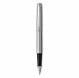 Parker Jotter stylo plume | acier inoxydable avec attributs chromés | pointe moyenne | Fourniture scolaire | encre bleue | coffret cadeau