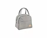 BEABA, Sac Repas Isotherme pour Les Repas de bébé/Enfants, Lunchbox, Garde au Chaud/Frais, Grande Contenance 5L, Tissu imperméable, Pochette Avant, Matière Souple, Gris Chiné