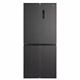 CHIQ Réfrigérateur américain multiportes, Hauteur 182cm, Profondeur 63cm, capacité totale 415L, Température Care+, Contrôle de l'humidité, Compresseur Smart Inverter, Inox foncé, CCD415NEI4E