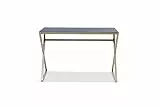 Jahnke Xtra Bureau en Verre Noir/doré