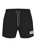 JACK & JONES Short de Bain Jpstbali Jjswimshorts AKM Logo SMU pour Homme, Noir, S