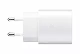 Samsung Chargeur USB C, Adaptateur Secteur 25W Ultra Rapide, Adaptateur USB C vers USB, Chargeur samsung Charge Rapide, Samsung Chargeur Original, sans câble, Blanc