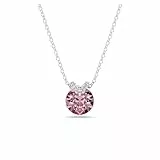 Swarovski Pendentif Bella V, Taille ronde, Rose, Métal rhodié