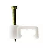 Lot de 50 attaches pour fil Meplat - Blanc - Zenitech