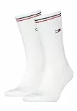 Tommy Hilfiger Crew Chaussettes, Blanc, 43/46 (Lot de 2) Unisexe