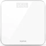 RENPHO Pese Personnes Numérique, Balance Pese Personne Compact et Ultraplat, Technologie Step-On, Ecran LED, Capacité 180 Kg, Blanc