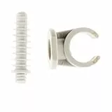 Lot de 10 clips avec chevilles Ø16mm - Gris - Zenitech