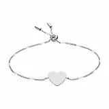 Fossil Bracelet Pour Femme Vintage Iconic, Longueur Min. Longueur Intérieure : 165mm Bracelet En Acier Inoxydable Argenté, JF03329040