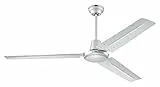 72501 Ventilateur de plafond d'intérieur à trois pales Industrial de 142 cm, finition en argenté