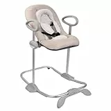 Béaba, Transat Up & Down IV, Transat Réglable en Hauteur, Unisexe pour Bébé et Enfants, 3 Positions d'Inclinaison, Harnais Sécurité 5 Points, Réducteur de Naissance, Argile