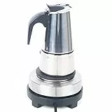 Cafetière à expresso électrique - En acier inoxydable - Avec cuisinière électrique - 4, 6 tasses, 200-300 ml (300 ml, 6 tasses)