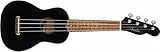 Fender Venice Ukulélé soprano Noir, Incluant des Cours Virtuels Gratuits sur Fender Play, Super Portable et Immédiatement Utilisable