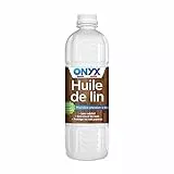 Onyx - Huile de Lin pour Bois - 100% Graines de Lin - Protection, Rénovation et Entretien Bois Extérieurs et Sols Poreux - Fabrication Française - 1L