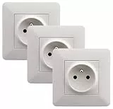 Prise 2P+T 16A simple Blanc - Artezo (Lot de 3)