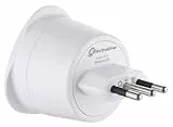 Electraline 70051 Adaptateur de voyage France/Europe vers Italie 2 Broches Europe vers 3 Broches Italie, White