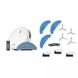 Venga! Robot Aspirateur Laveur, RVC 3000, Blanc - avec Kit de Pièces Détachées (4 Brosses Latérales, 1 Brosse Rouleau, 3 Serpillères, 3 Kits Filtres)