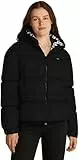 Tommy Jeans Doudoune Femme Quilt Rouch Tape Jacket avec Capuche, Noir (Black), M