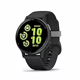 Garmin vívoactive 5 - Montre connectée GPS Sport et santé - Gray avec Bracelet Noir