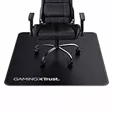 Trust Gaming GXT 715 Tapis de Chaise pour Les Chaises de Jeu ou de Bureau, Matériau Résistant, 99 × 120 cm, Protège Les Sols, Planchers, Parquets, pour Gaming et Le Travail - Noir