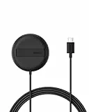 Belkin Station de Charge sans Fil (15 W, certifié Qi2 et Compatible MagSafe, pour Tous Les modèles de l'iPhone 16, 15, 14, Samsung Galaxy S25, pour Les AirPods, etc., sans Adaptateur Secteur - Noir)