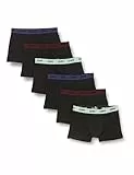 DIM Boxer Homme Mix and Colors Coton Stretch Confort x6, Noir ceinture vert/bleu/rouge, L