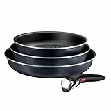 Tefal Ingenio Enjoy, Batterie de cuisine 4pièces, Poêles et casseroles légères, Technologie Light Tech, Poignée amovible, L7239143