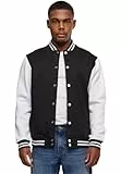 Urban Classics Veste Américaine Bicolore Homme Veste Varsity noir/blanc XL
