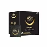 SKYN Original : Lot de 40 Préservatifs sans latex SKYNFEEL pour Homme / Taille Régulière, Solides, Lisses, Fins, Forme Droite / Diamètre 53mm