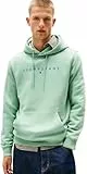 Tommy Jeans Sweat à Capuche Homme Linear Logo avec Capuche, Vert (Cloudy Jade Multi), M