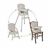 MS BabyWorld - Chaise haute BELLY pour bébé | Convertible en rehausseur et en chaise | 3 en 1 | Chaise haute pliable avec siège rembourré et repose-pieds