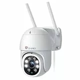 Ctronics 4MP Caméra Surveillance WiFi Extérieure 2.4/5Ghz WiFi PTZ Caméra IP Vision Nocturne Couleur Détection Humaine Suivi Automatique Audio Bidirectionnel Étanche IP66