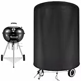 Housse pour barbecue Weber 57 cm, 500D Oxford résistant aux intempéries, rond, compact, étanche, pour barbecue Weber au charbon de bois