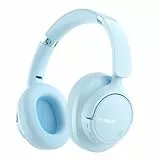 Falebare Casque Bluetooth au-dessus de l'oreille, casque sans fil avec suppression du bruit, casque Bluetooth avec micro, 80 heures de lecture, basses profondes, ajustement confortable, casque