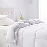 Amazon Basics Couette de lit alternative en duvet – Très grand lit, blanc, chaud
