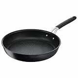 Lagostina Tempra, Poêle 24 cm avec Revêtement Antiadhésif en Titane Anti-rayures, Fond en Acier Inoxydable, Manche Riveté en Acier et Silicone, pour Toutes les Sources de Chaleur y Compris l'Induction