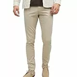 Jack & Jones JPSTMARCO JJBOWIE Noos Pantalon Chino, Beige, 32W x 32L Hommes