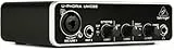 Behringer UMC22 Interface Audio Numérique Usb 2 Entrées et 2 Sorties Audiophile avec Préampli Micro Conçu par Midas
