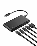 Belkin Hub USB-C 5 Ports, Adaptateur Multiport avec HDMI 4K à 60 Hz, Power Delivery 100 W, Transfert de Données 10 Gbit/s, Compatible MacBook, iPad Pro, Chromebook, etc.