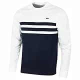 Lacoste Pull Coupe classique Rayé sur la poitrine Durable 2024 Hommes, Blazer blanc/bleu marine/blanc, S