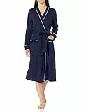 Amazon Essentials Peignoir Long En Tissu Nid D’Abeille Léger (Grandes Tailles Disponibles) Femme, Bleu Marine, 3XL Grande taille