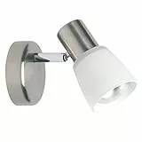 BRILLIANT lamp Luca spot mural fer/chrome/blanc | 1x R50, E14, 40W, adapté aux lampes à réflecteur (non incluses) | Échelle A ++ à E | Tête pivotante
